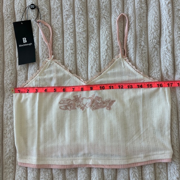 NWT Blackbough Bambi Floral Embroidered Pointelle Cami Tank Top in Lovestruck - Picture 11 of 16